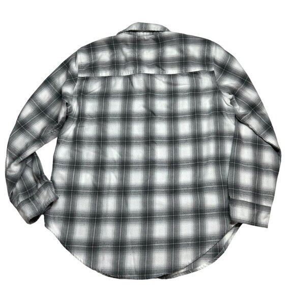 Abercrombie & Fitch Mens Soft A&F Collection Plaid Button-Up Shirt M Gray Black - Picture 2 of 5